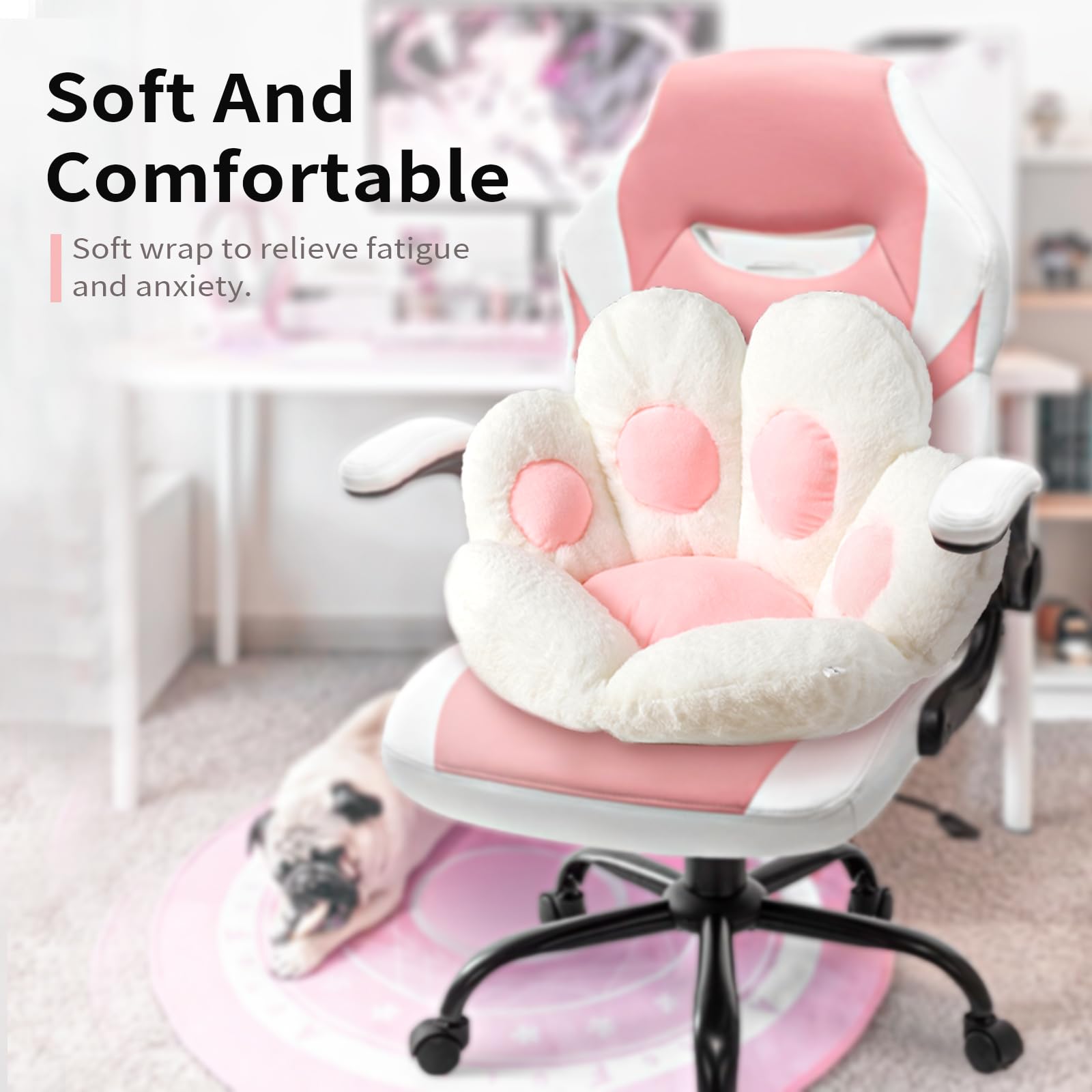 Ditucu cat paw cushion with warm soft comfort for long seating sessions.