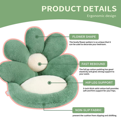 Ditucu flower shape chair pillow back support through fluffy petals design