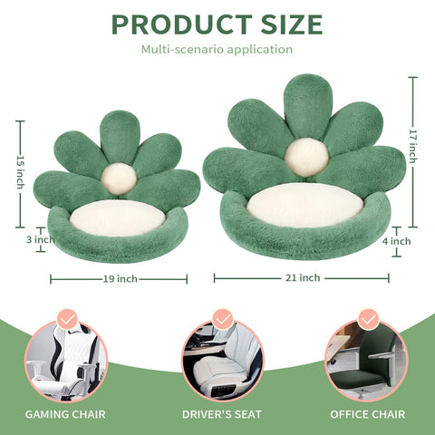 Ditucu flower shape chair pillow on floor seating in dorm room