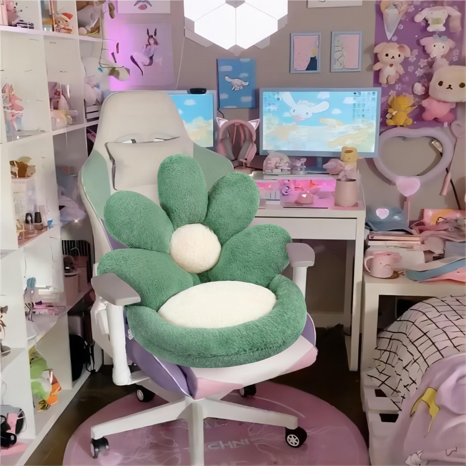Ditucu flower shape chair pillow close-up petals texture for plush comfort