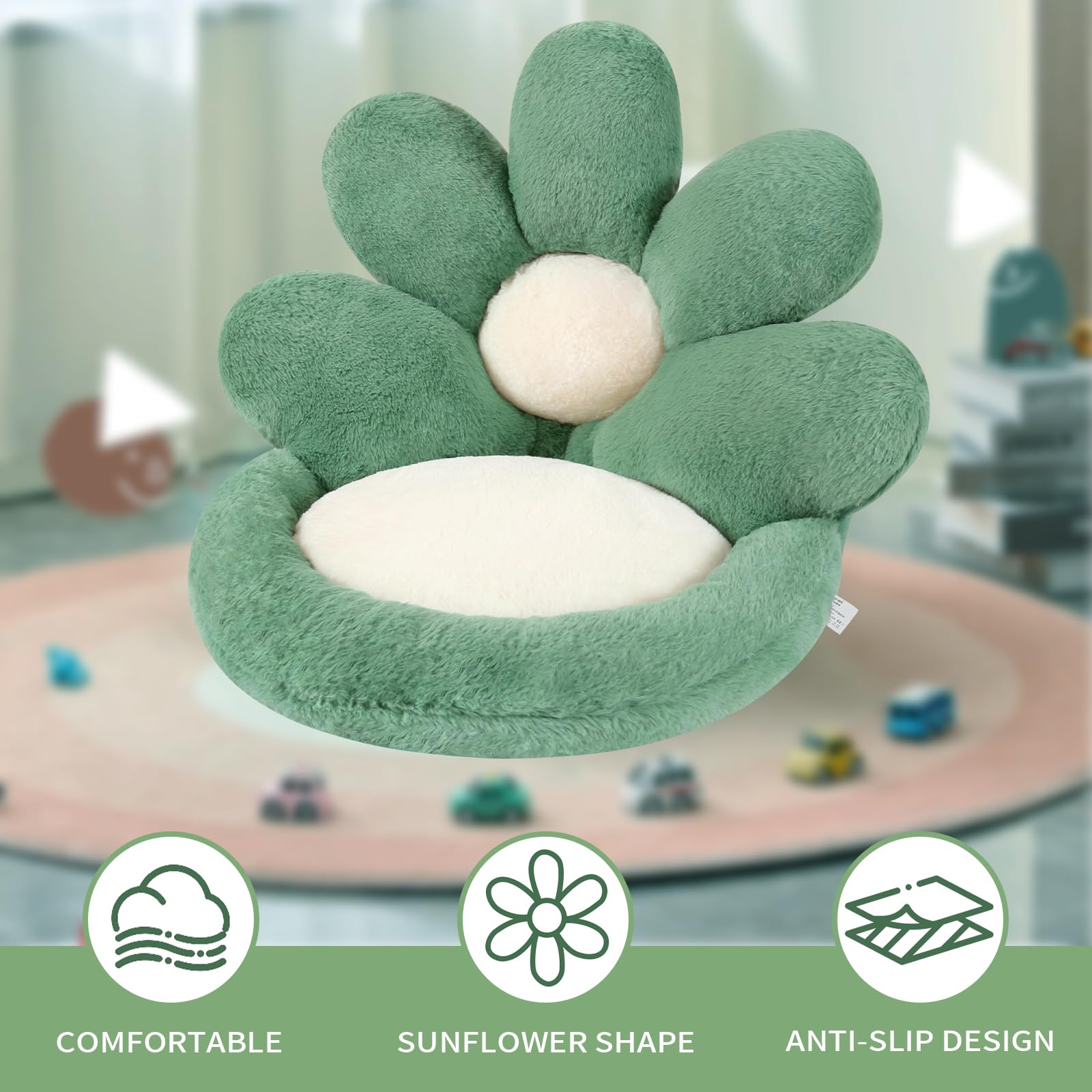 Ditucu flower shape chair pillow vacuum packaging ready to fluff