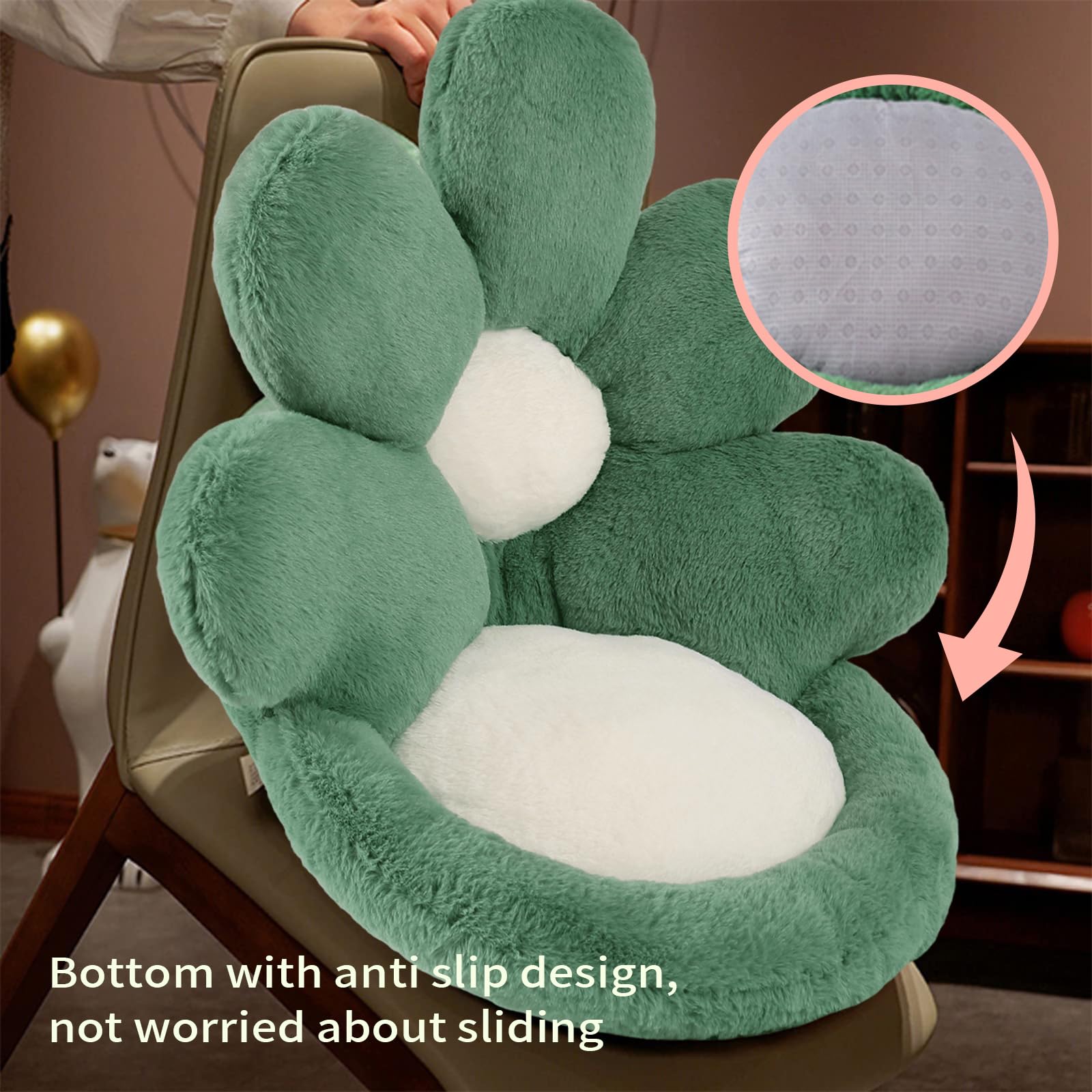 Ditucu Room Decor Flower Cushion acts as decoration and cozy seating alike.