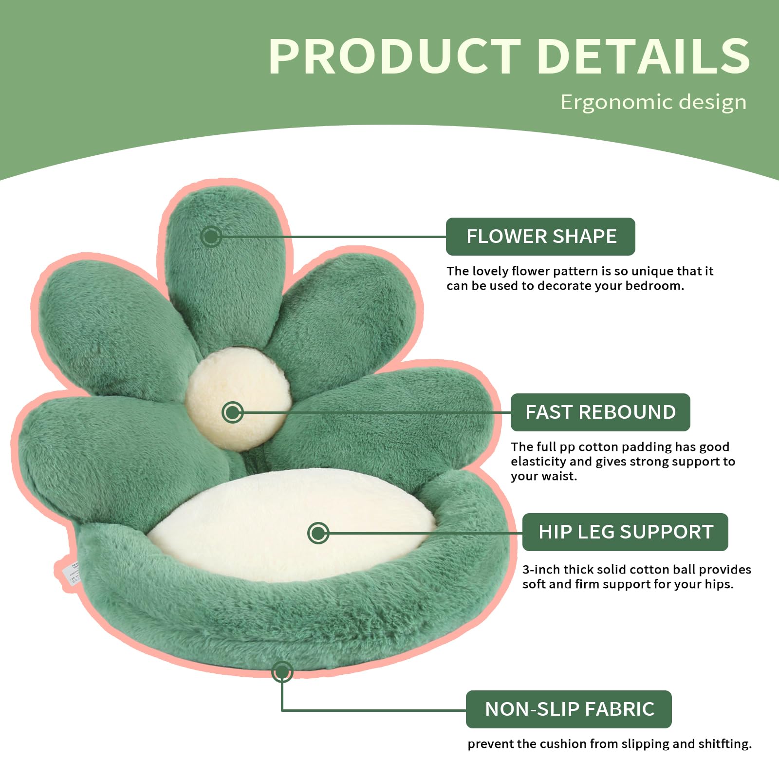 Ditucu Versatile Chair Cushion fits many chairs, from gaming to classroom desks.