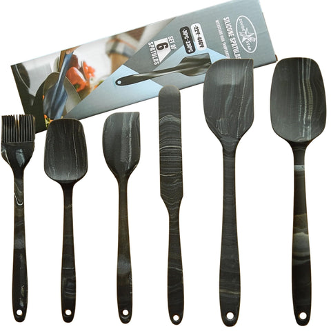 DIVIDE STAR marble-spatula set in black for smooth, non-stick cooking