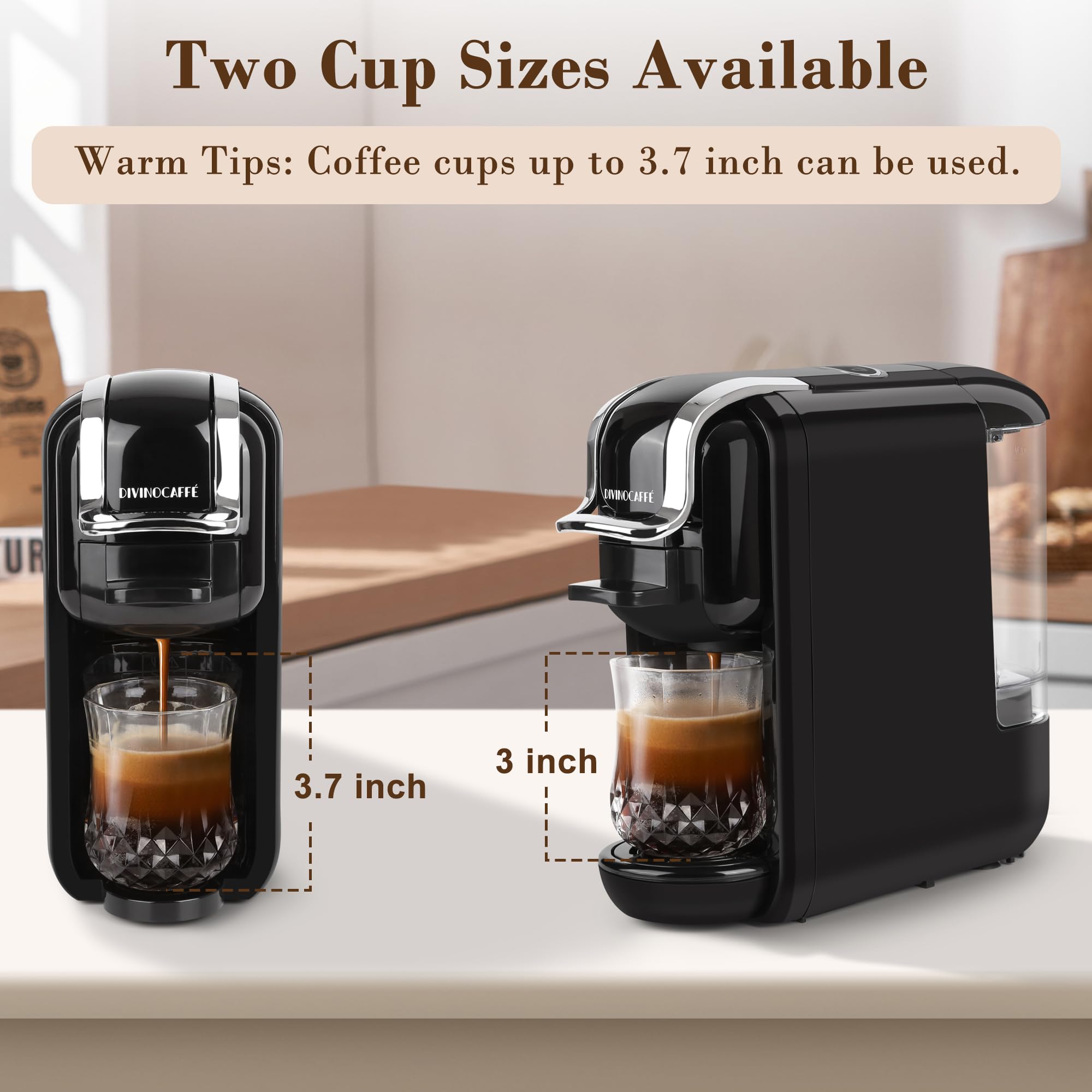 DIVINOCAFFÉ 19 bar pump delivering rich crema for espresso at home