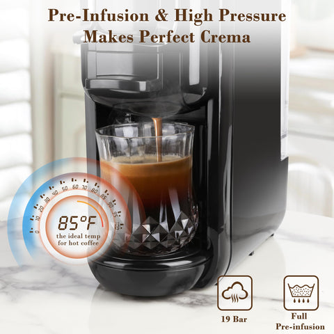 DIVINOCAFFÉ compact design fits small kitchens and dorm rooms