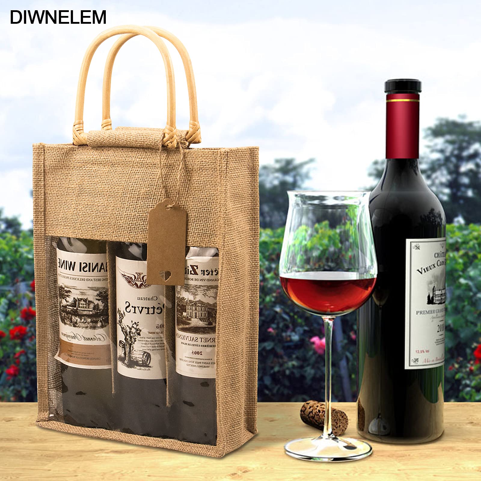 DIWNELEM includes kraft tags and hemp rope for presentation.