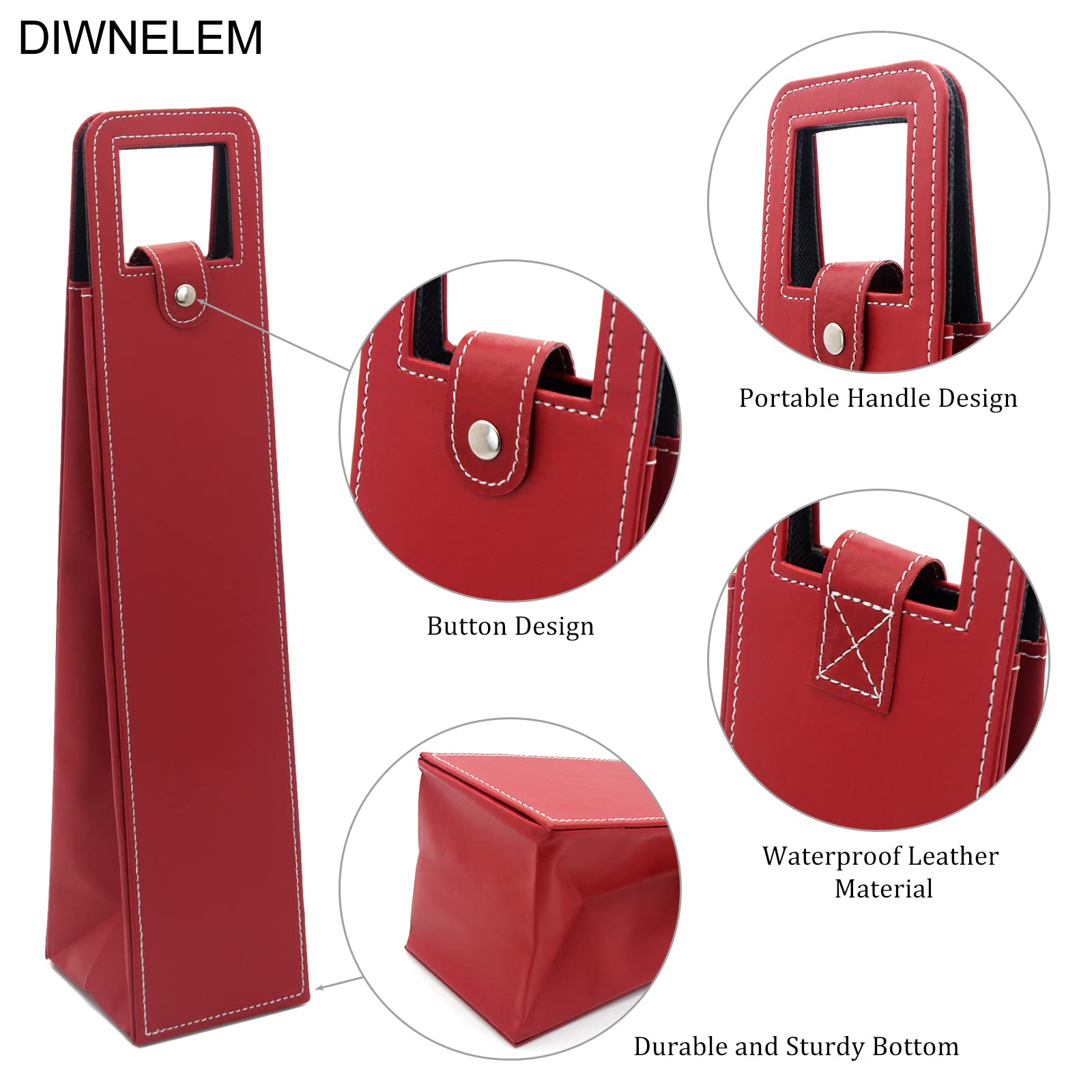 DIWNELEM tote with hidden buckle keeps bottles secure