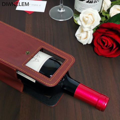 DIWNELEM wine bag hidden buckle keeps bottle secure during transport.