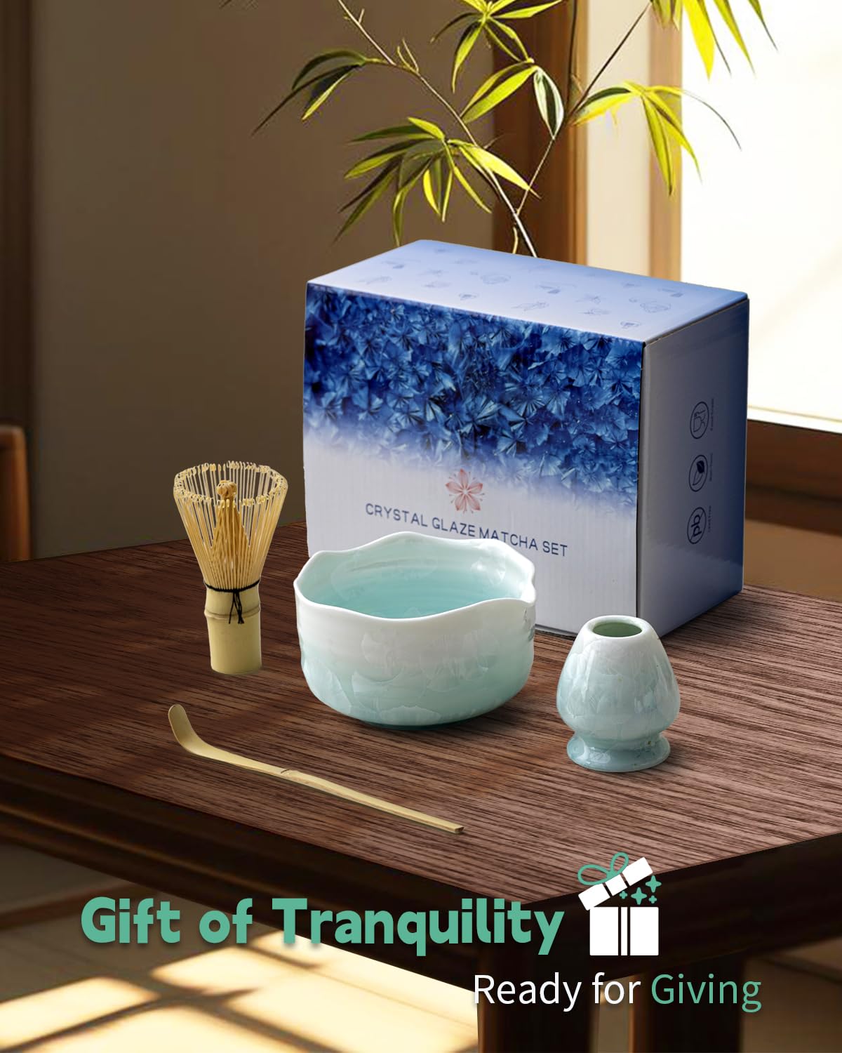 DIWU tea ceremony set supports traditional matcha preparation at home