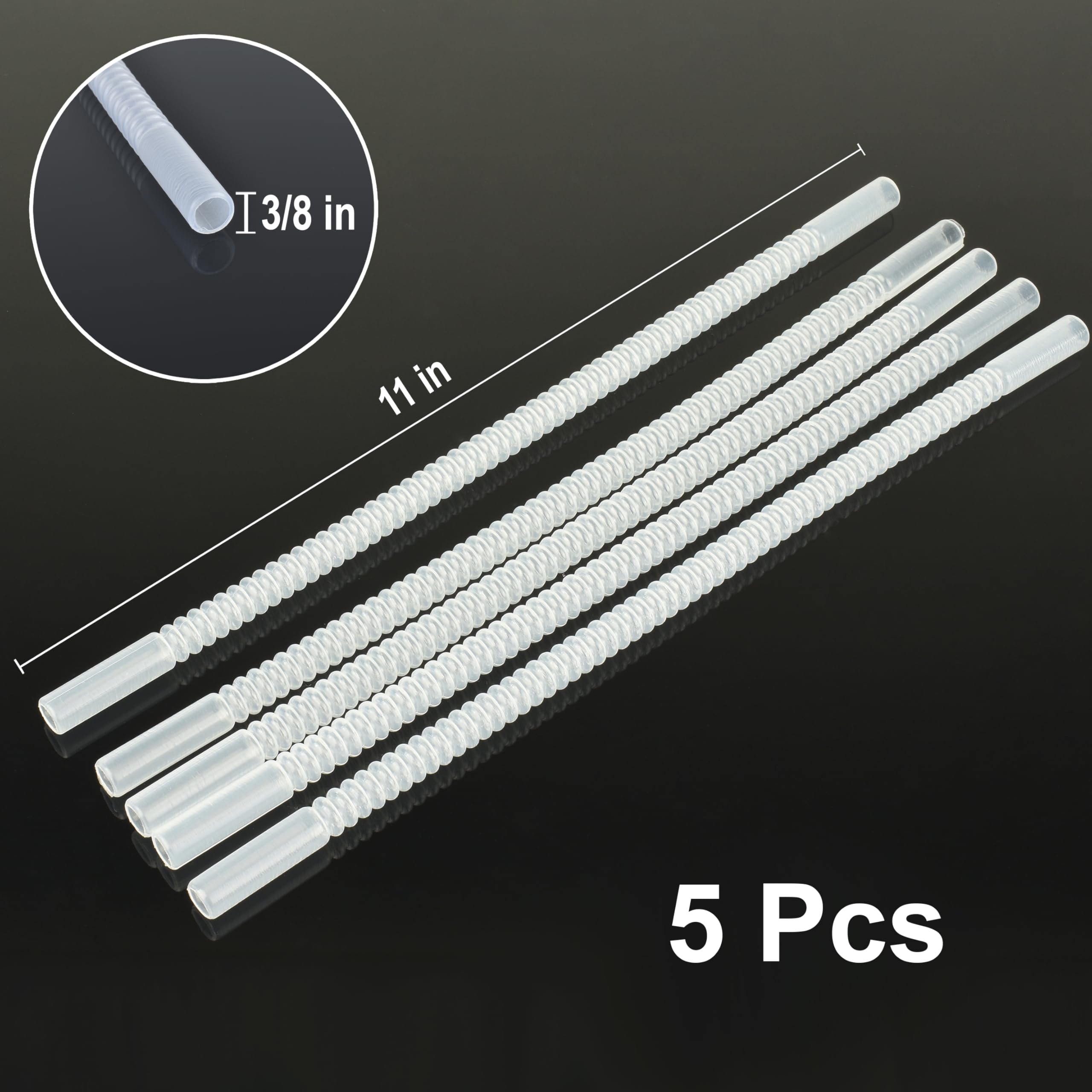Diximus Bendable Straw 0.375-inch diameter fits standard cups and bottles.