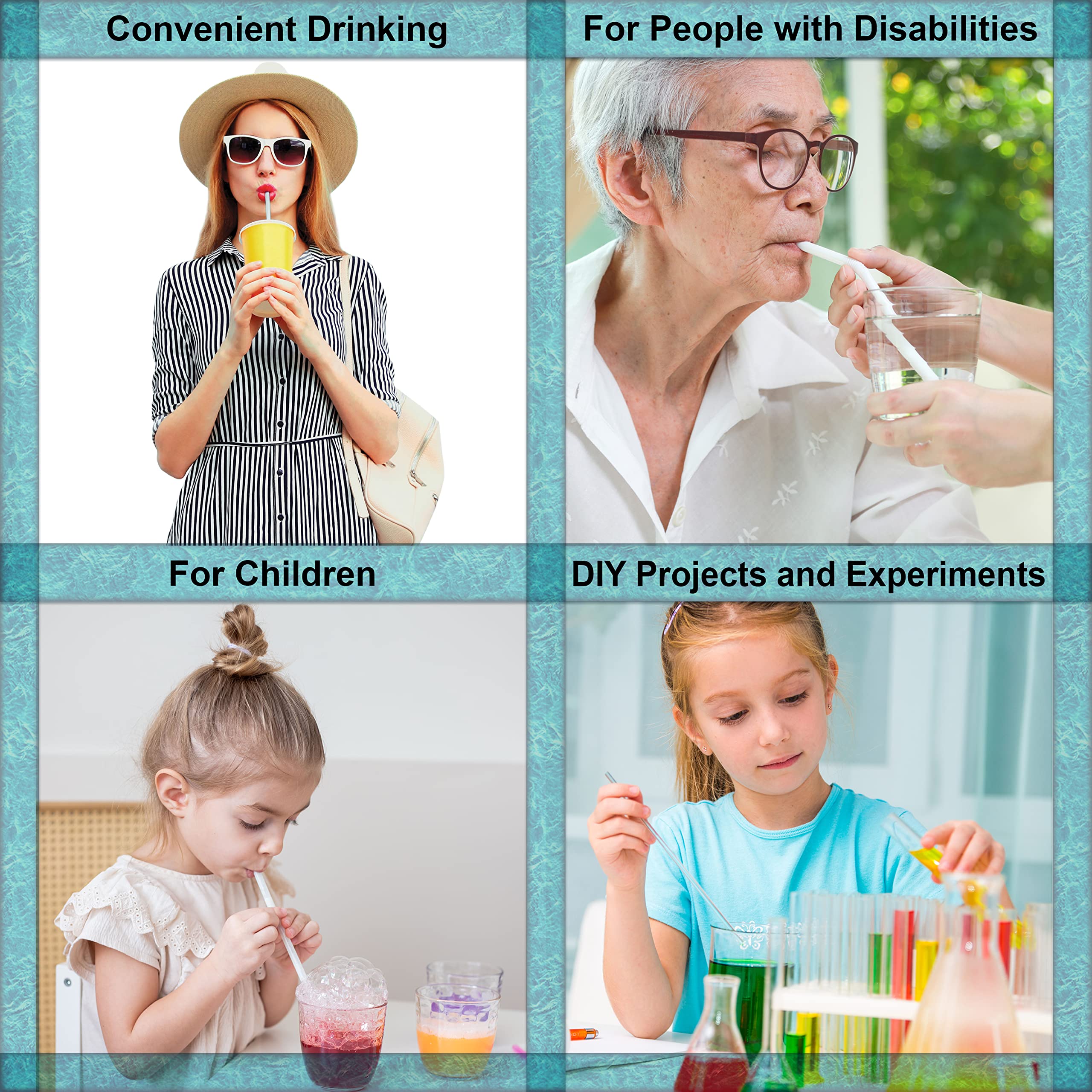 Diximus Bendable Straw durable plastic construction resists wear
