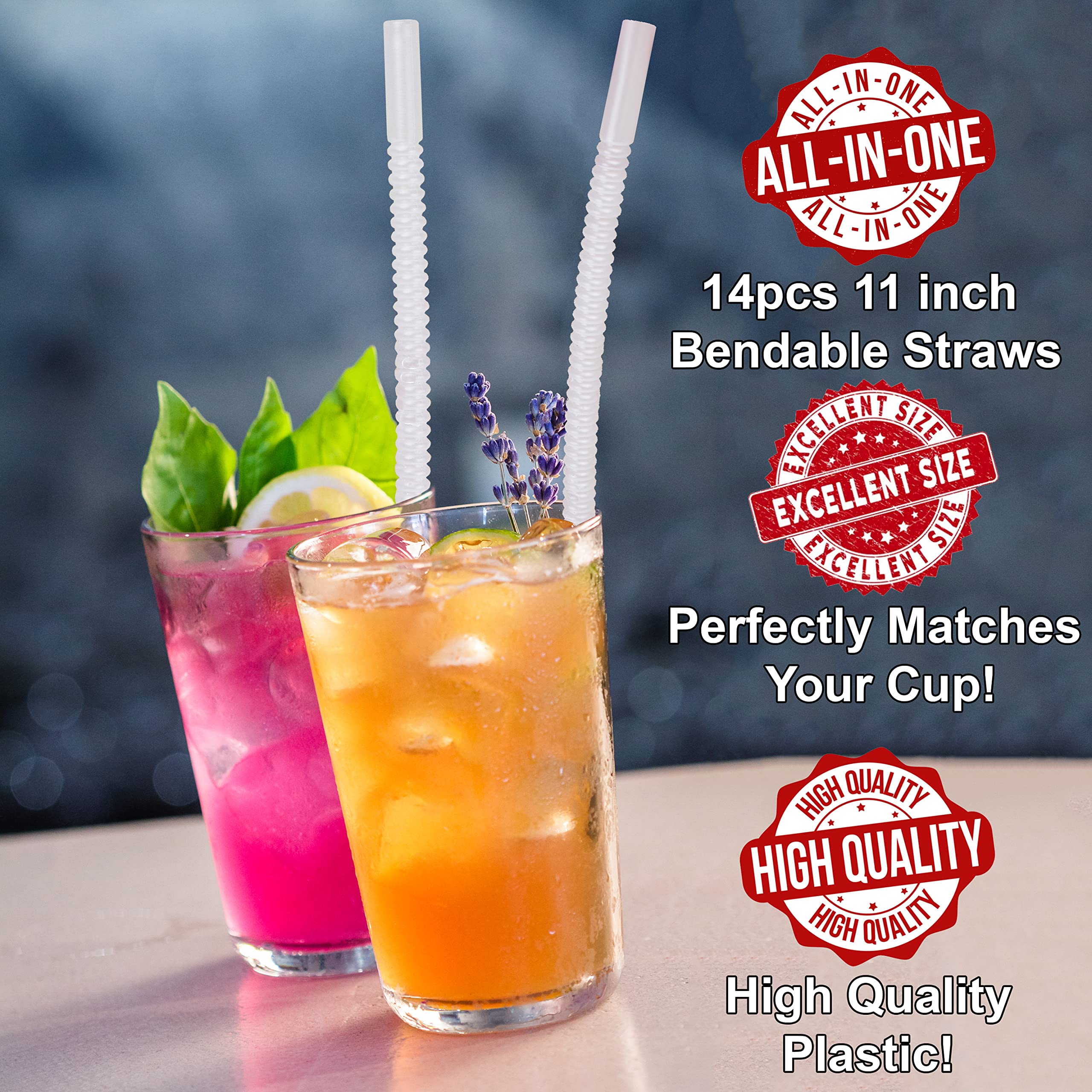 Diximus Bendable Straw in cup showing compatibility with cups and mugs