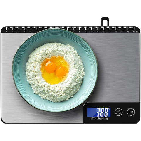 Diyife 33lb scale with large panel for easy food weighing.