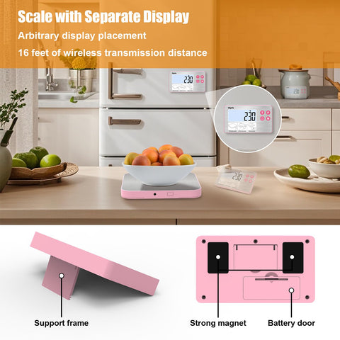 Diyife 33lb scale features 304 stainless steel surface that cleans easily.