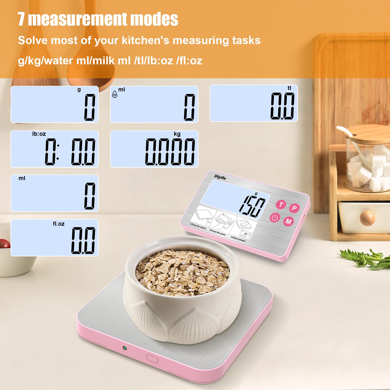 Diyife compact design offers easy storage on a kitchen counter.