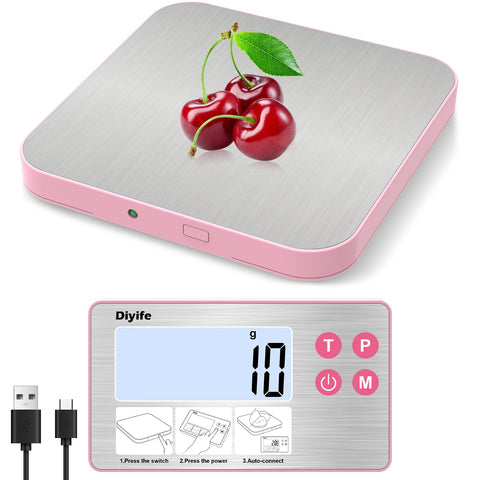 Diyife 33lb scale with detachable display for easy reading with large bowls.