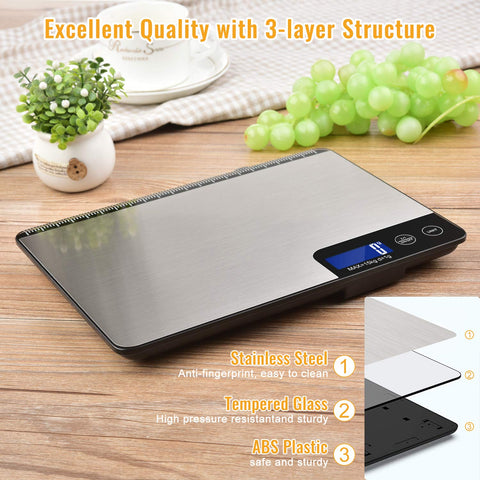Diyife tare function helps measure ingredients precisely.