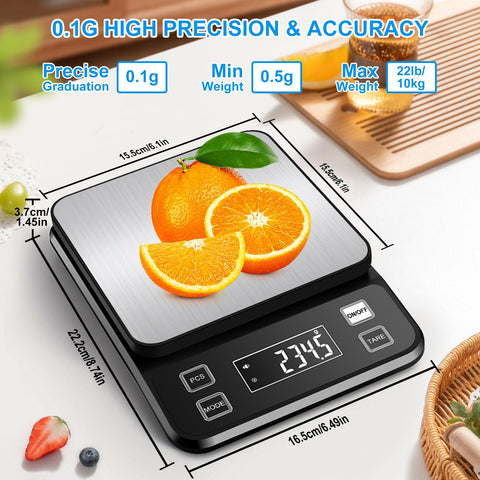 Diyife stainless steel tray provides a durable, easy-to-clean weighing surface