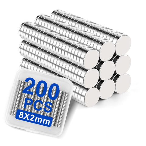 DIYMAG 200pcs magnets in a plastic case for easy storage and transport