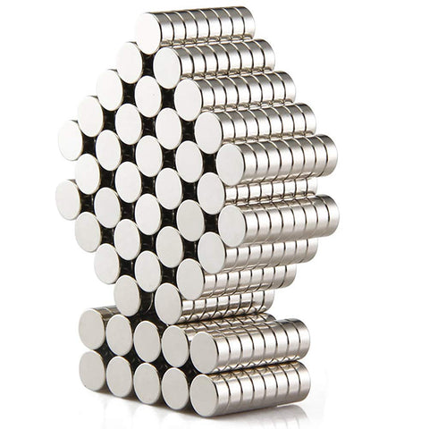 DIYMAG 300 PCS small fridge magnets with brushed nickel finish for kitchen organization