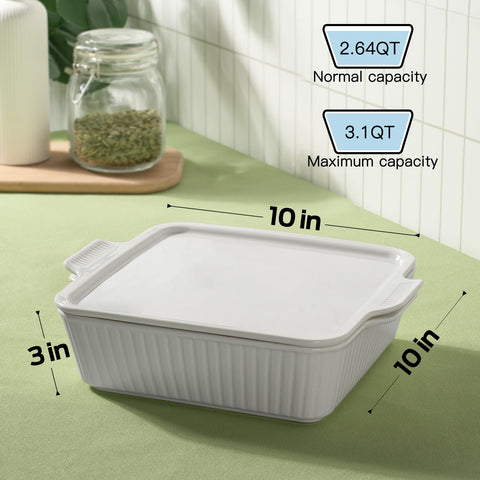 Dizada casserole dish with two handles for easy transfer from oven to table.