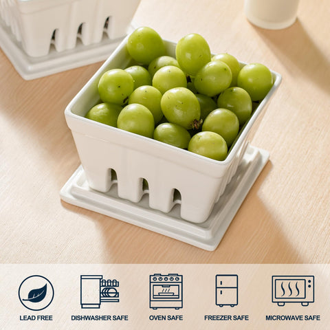Dizada five-inch bowls ideal for strawberries, grapes, or cherry tomatoes.