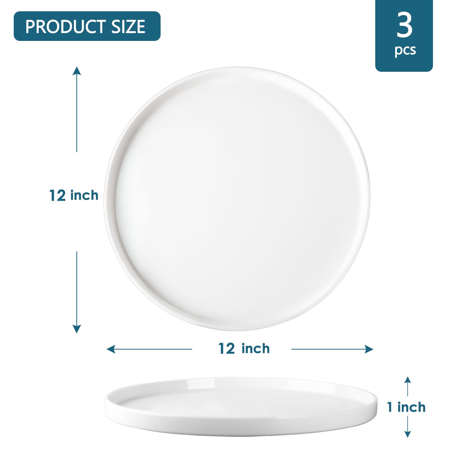 Dizada three-pack serving platters set for versatile party layouts.