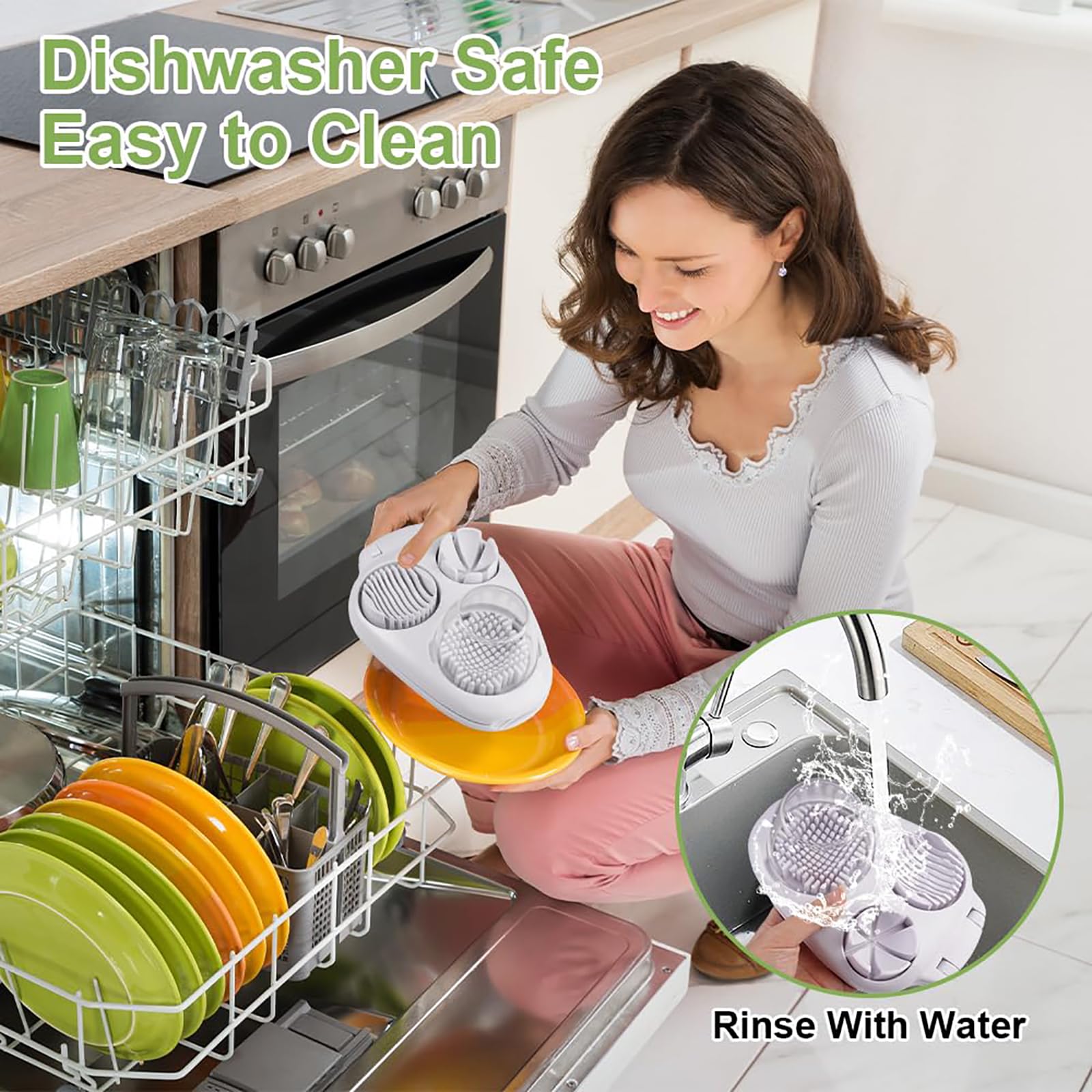 DJBNT cleaning brush included for thorough, quick cleaning.
