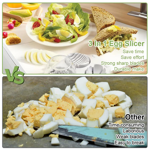 DJBNT dishwasher-safe egg slicer ready for easy cleanup after meals.