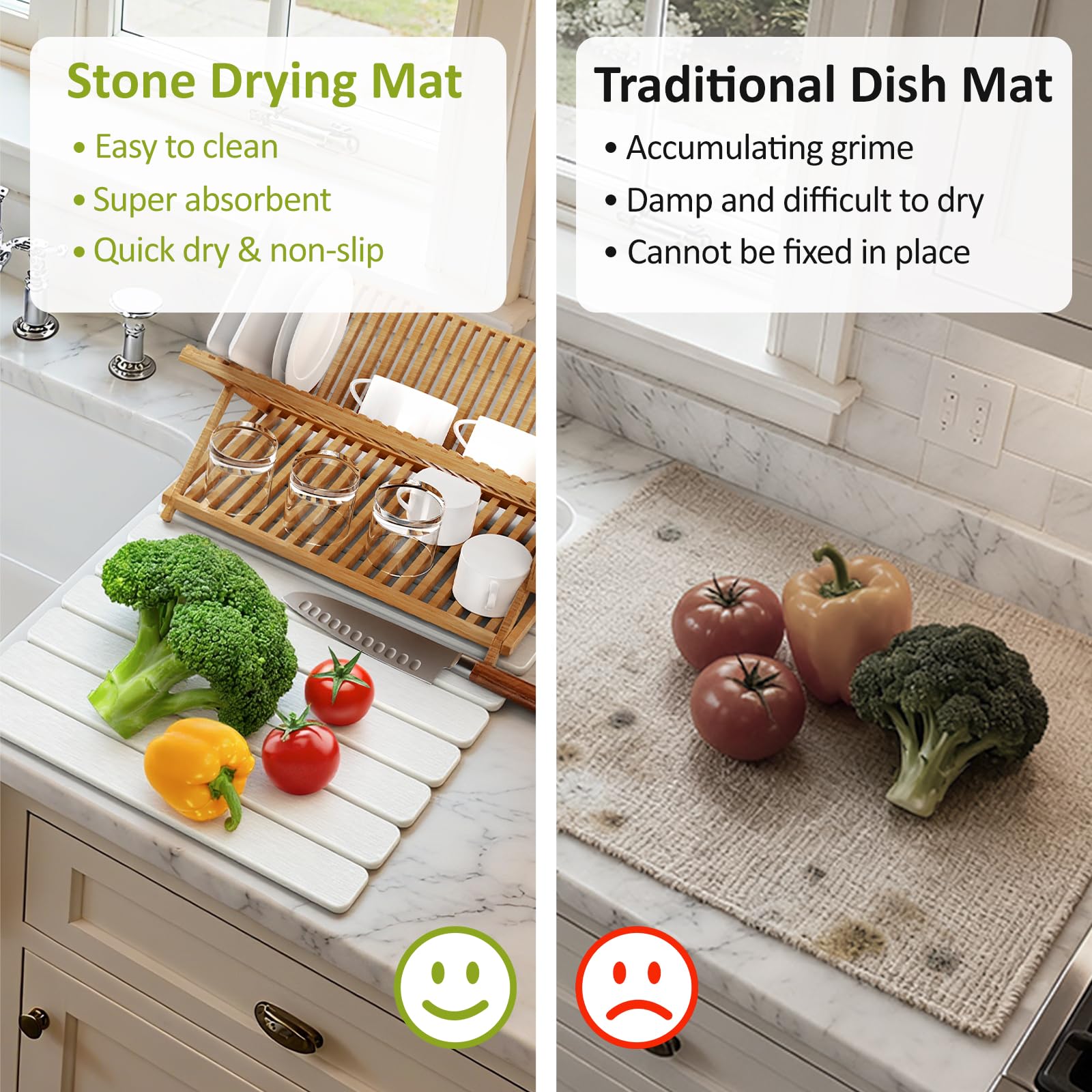 DK177 heat-resistant counter protection with stone drying mat
