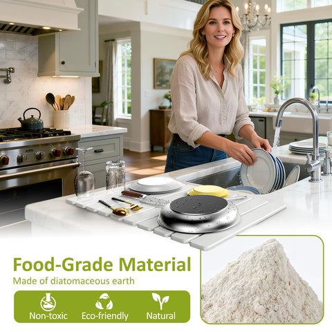 DK177 non-slip pad stabilizes the stone drying mat on countertops