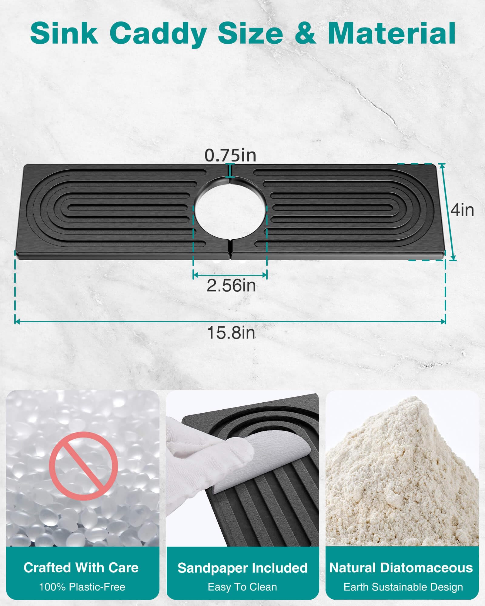 Close-up of deep grooves on DK177 mat trapping water and preventing pooling