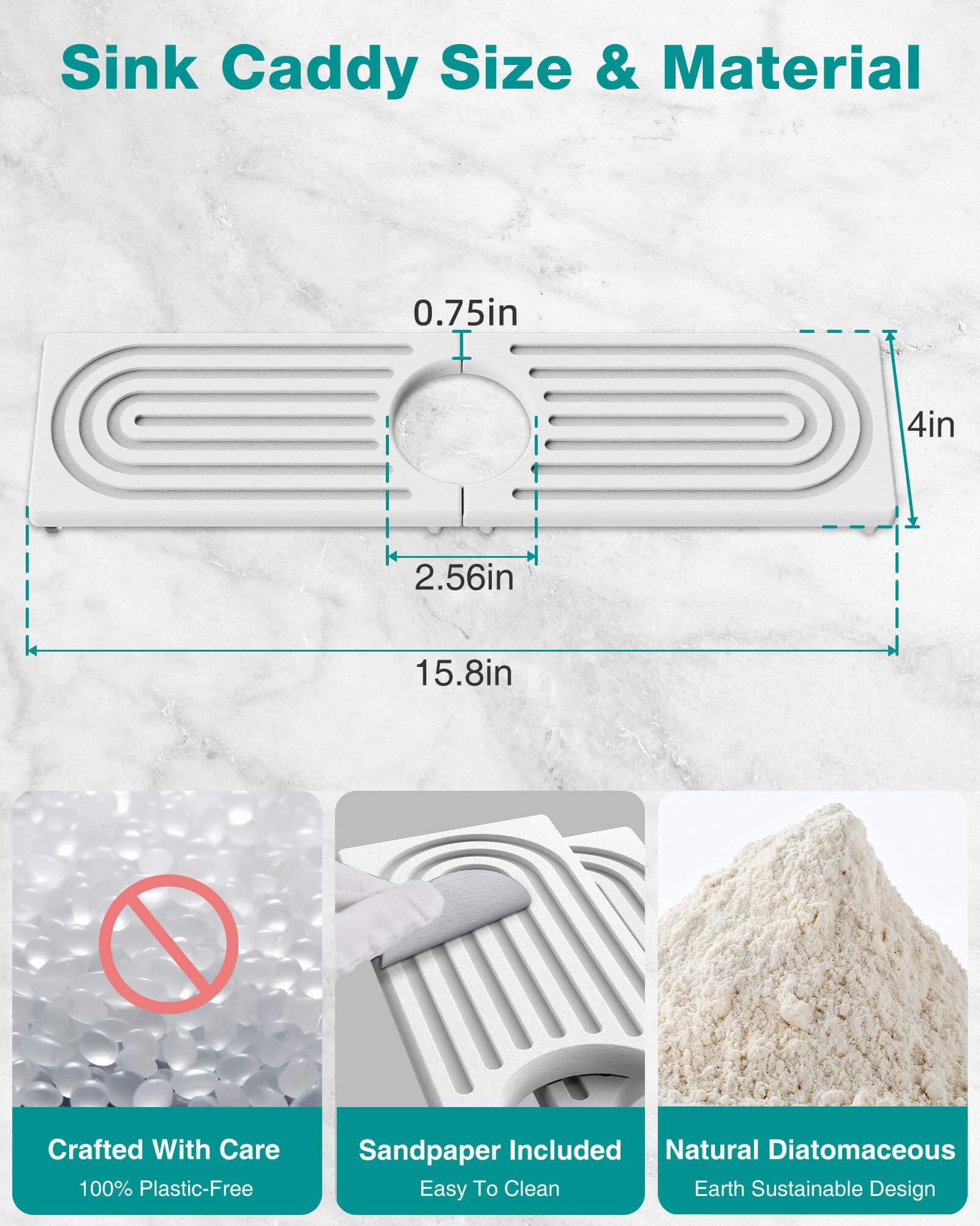 DK177 mat focused on grooved channels guarding the countertop from moisture.