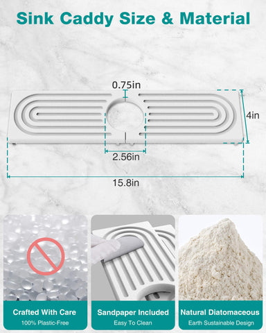 DK177 mat focused on grooved channels guarding the countertop from moisture.