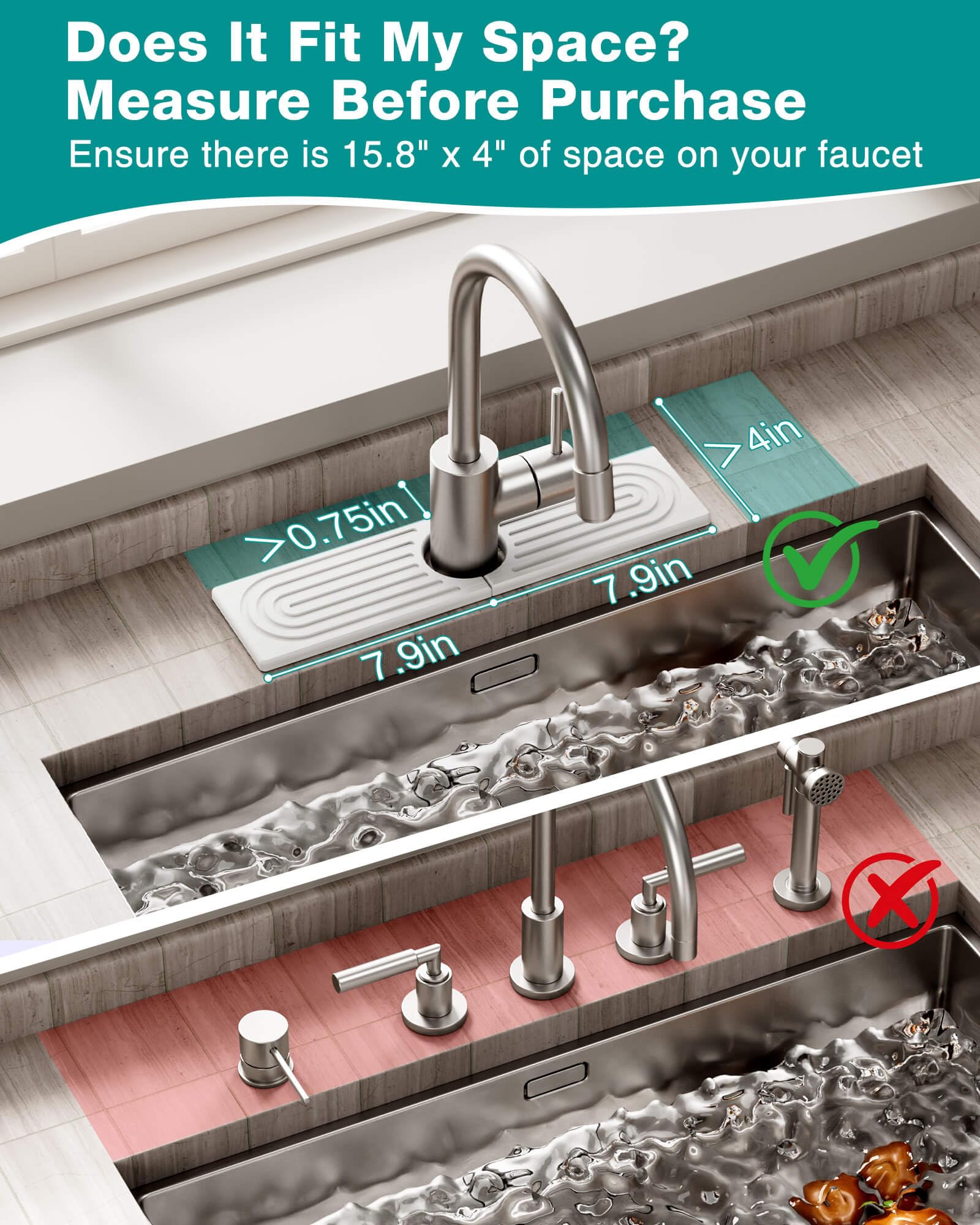 DK177 stone mat used as organizer tray for soaps and brushes.