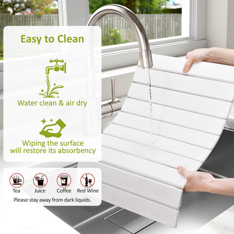 DK177 under-dish rack drips are caught by the mat