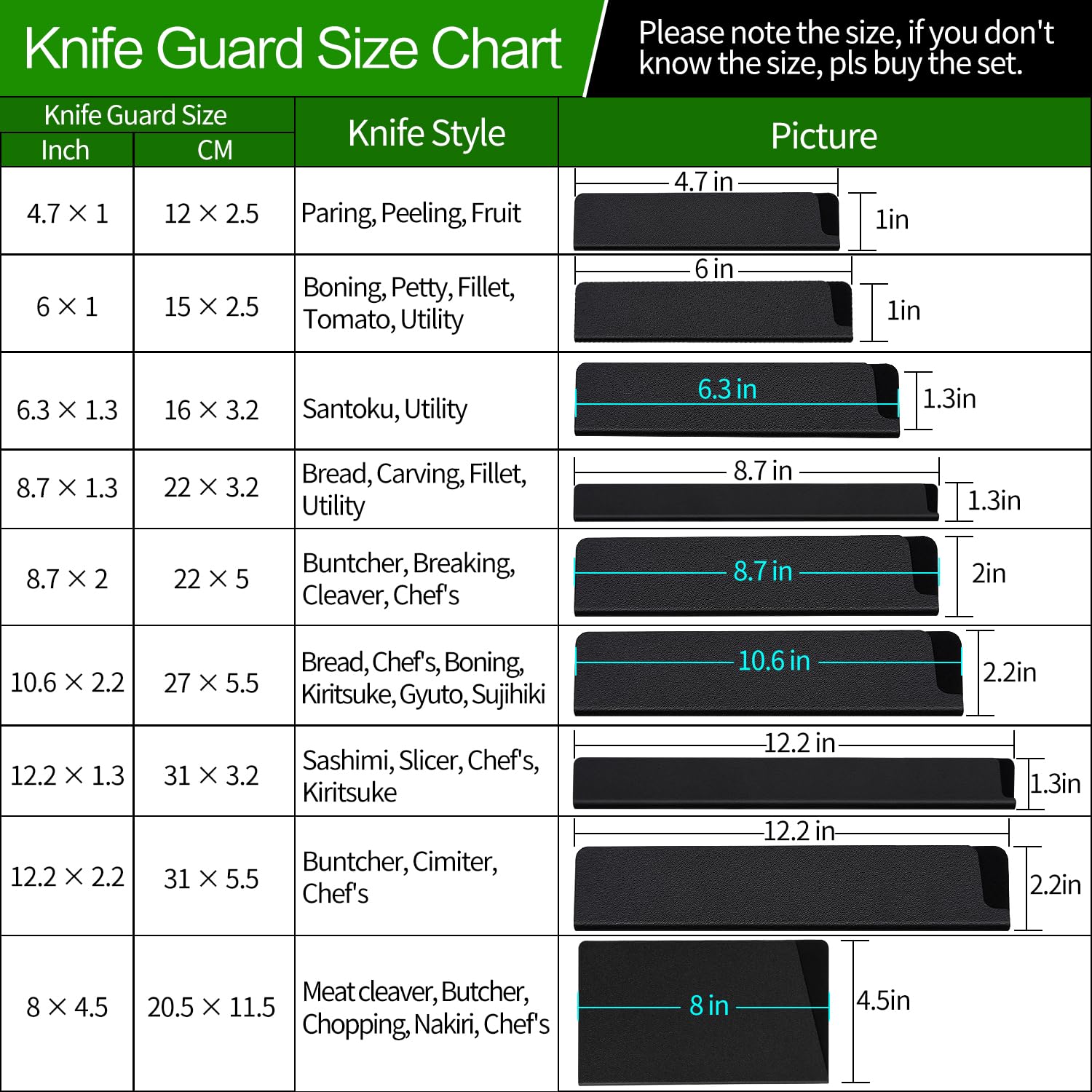 DkOvn guard for 6.3-inch blades keeps knives organized and safe