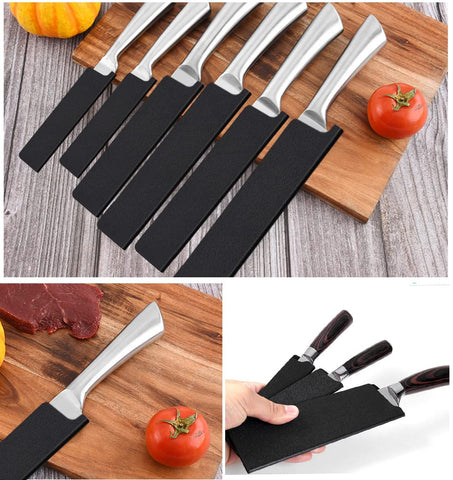 DkOvn universal knife edge guards package for organized knife collection