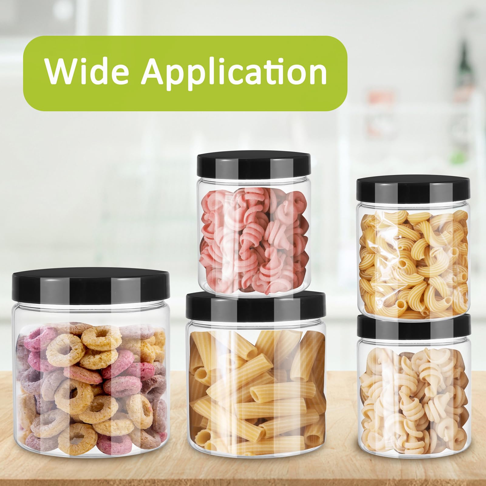 Dlerom transparent design simplifies pantry organization.