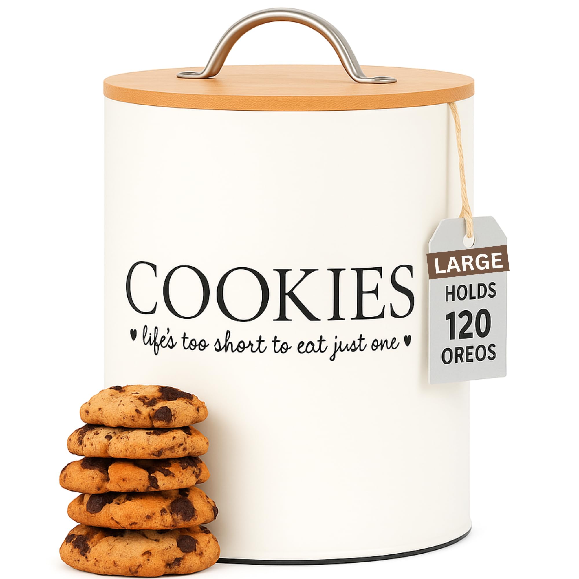 D'Lifeful cookie jar on the kitchen counter adds style and function.