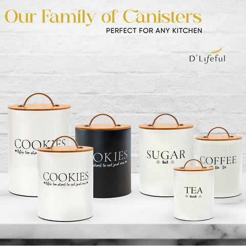 D'Lifeful cookie jar stores snacks and baking staples neatly.
