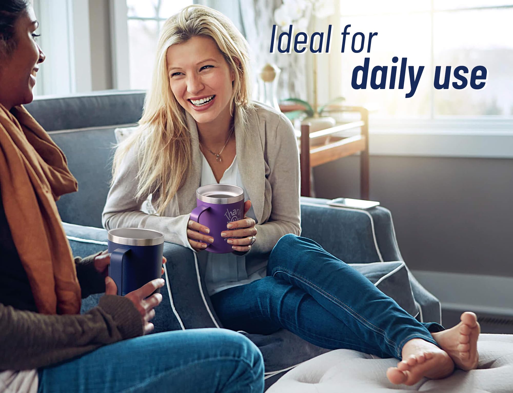 DLOCCOLD insulated stainless steel mug demonstrates durable construction for all-day temperature retention
