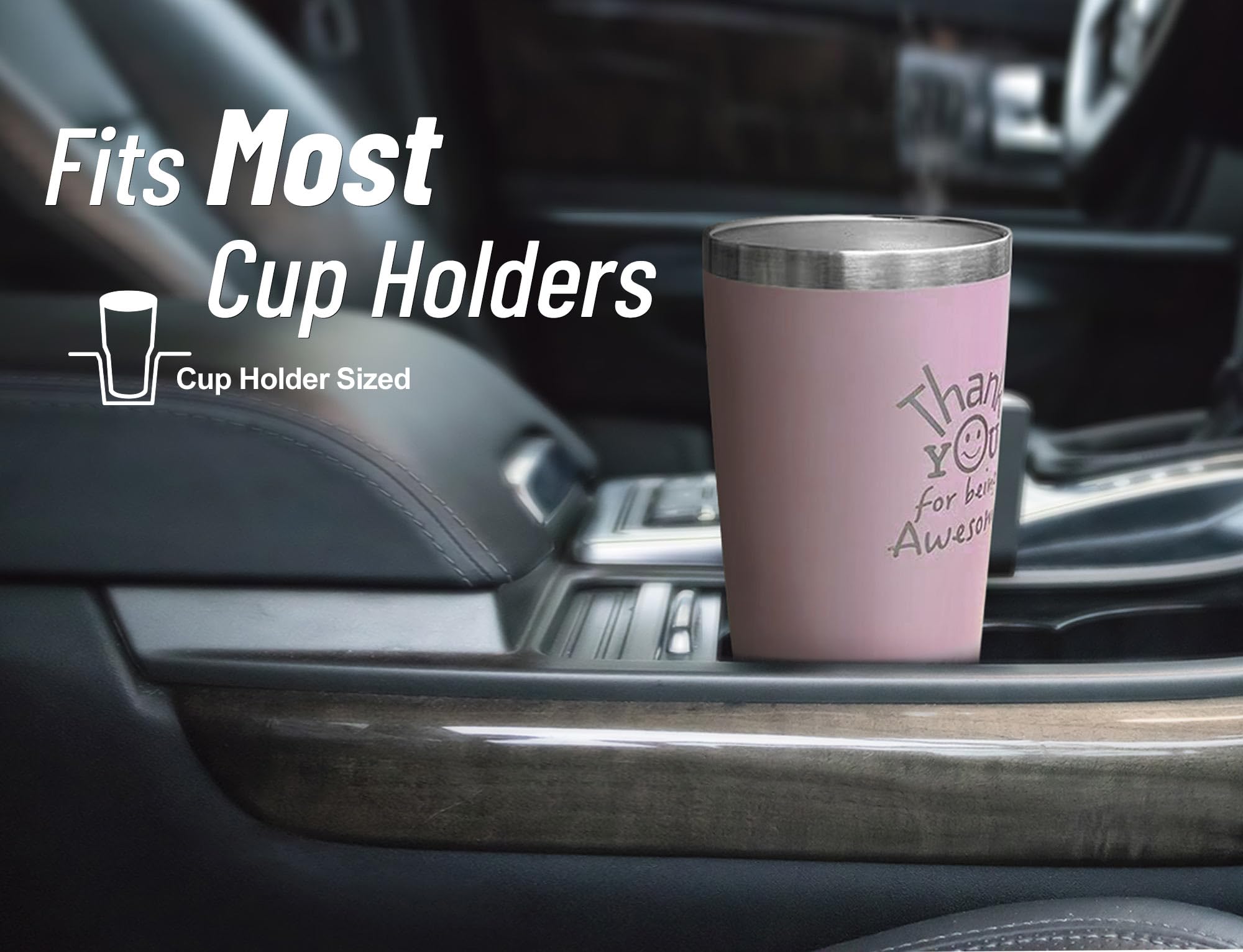 DLOCCOLD Thank You Tumbler powder-coated finish with durable grip