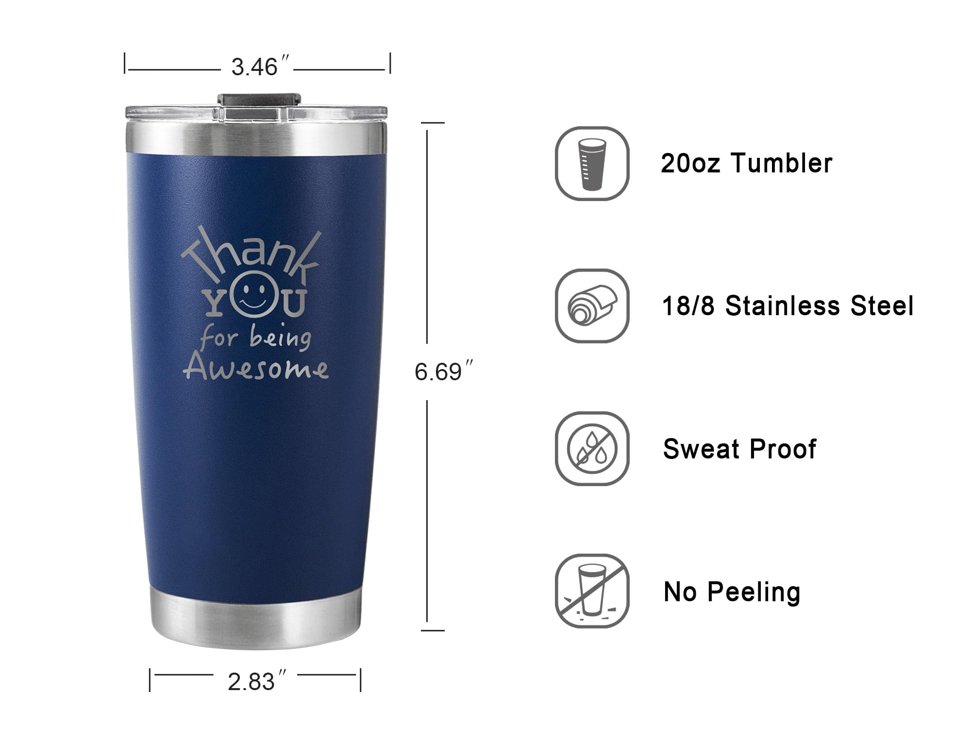 DLOCCOLD 20oz tumbler fits most cup holders for easy transport