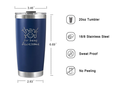 DLOCCOLD 20oz tumbler fits most cup holders for easy transport