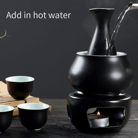 Dltsli six sake cups with curved lips for comfortable sipping and display