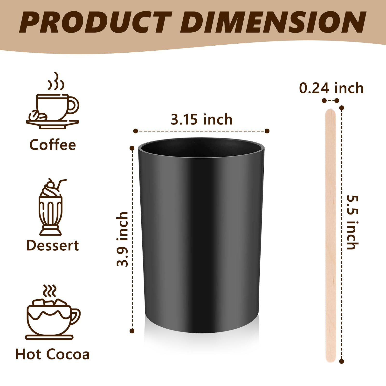 DLUGOPIS wooden 5.5-inch stirrers showing durable natural wood
