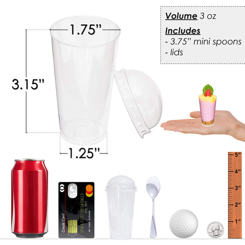 DLux 3oz capacity cups fit bite-sized samples at parties.