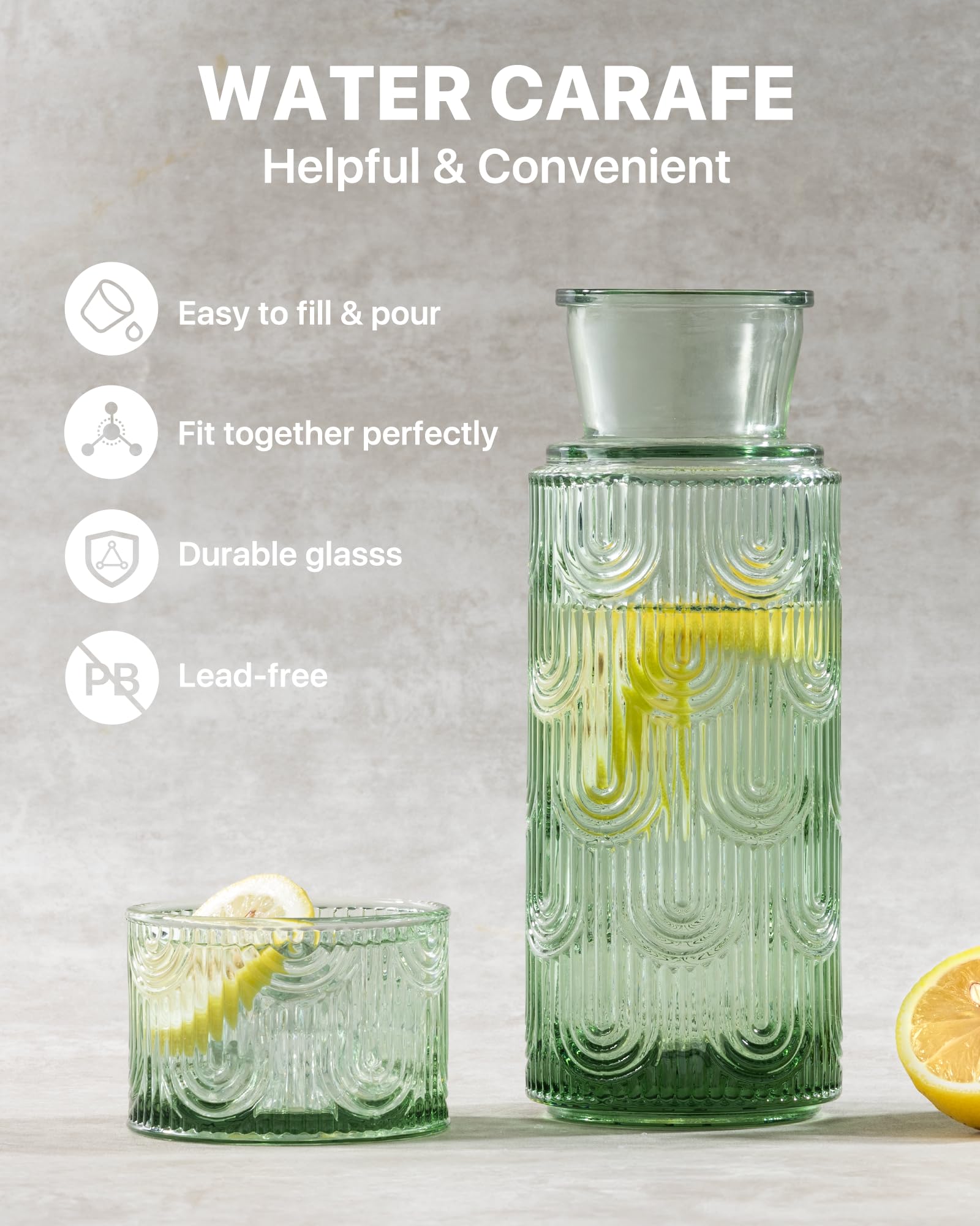 DmmyAlzx dishwasher-safe glass carafe for easy cleaning